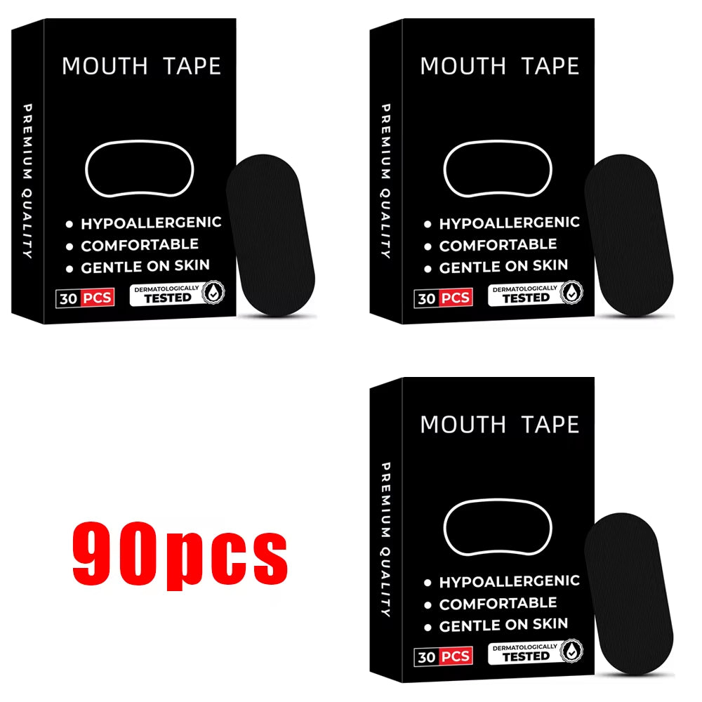 30/60/90/150Pcs anti Snoring Sleep Mouth Tape Best Breathing Nasal Strips Medical Grade Improved Sleeping Snoring Relief