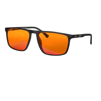 Red Glasses Block Blue Light Better Sleep Orange Lens Glasses for Working with Computer Gaming Glasses Blue Light Blocking