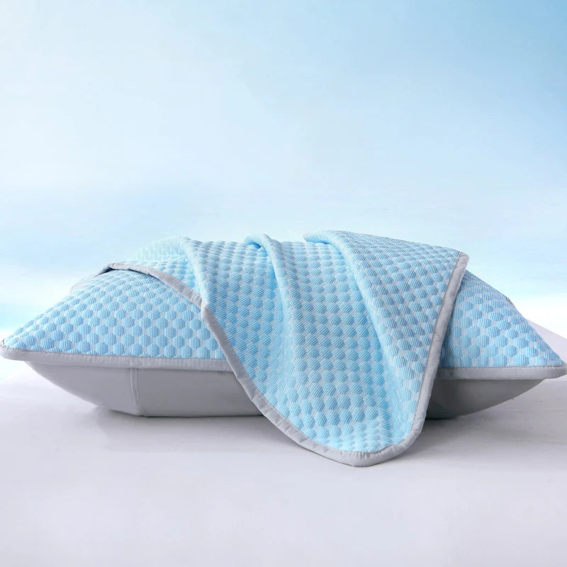 1Pc-Summer Cool Bean Pillowcase - Breathable Air Conditioning Pillow Cover for Hot Sleepers No Insert Included 48 X 74Cm