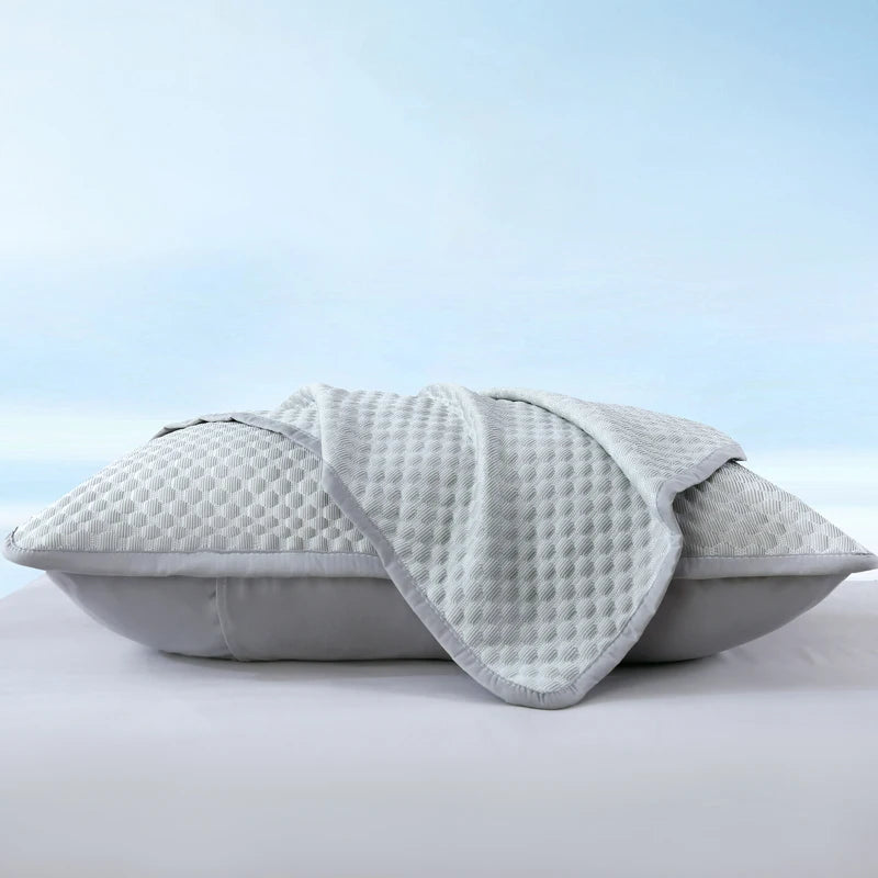 1Pc-Summer Cool Bean Pillowcase - Breathable Air Conditioning Pillow Cover for Hot Sleepers No Insert Included 48 X 74Cm